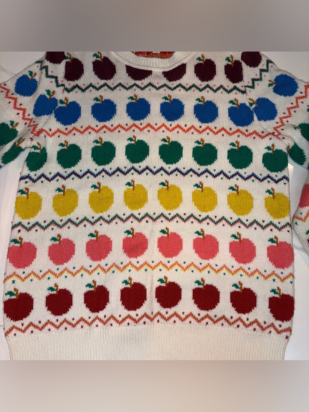 Boden Fair Isle Apple Sweater, Size Small - Picture 9 of 13